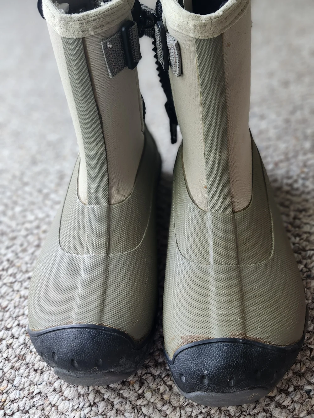 Magellan Outdoors Olive Green and Black Men’s Rain & Snow Boots